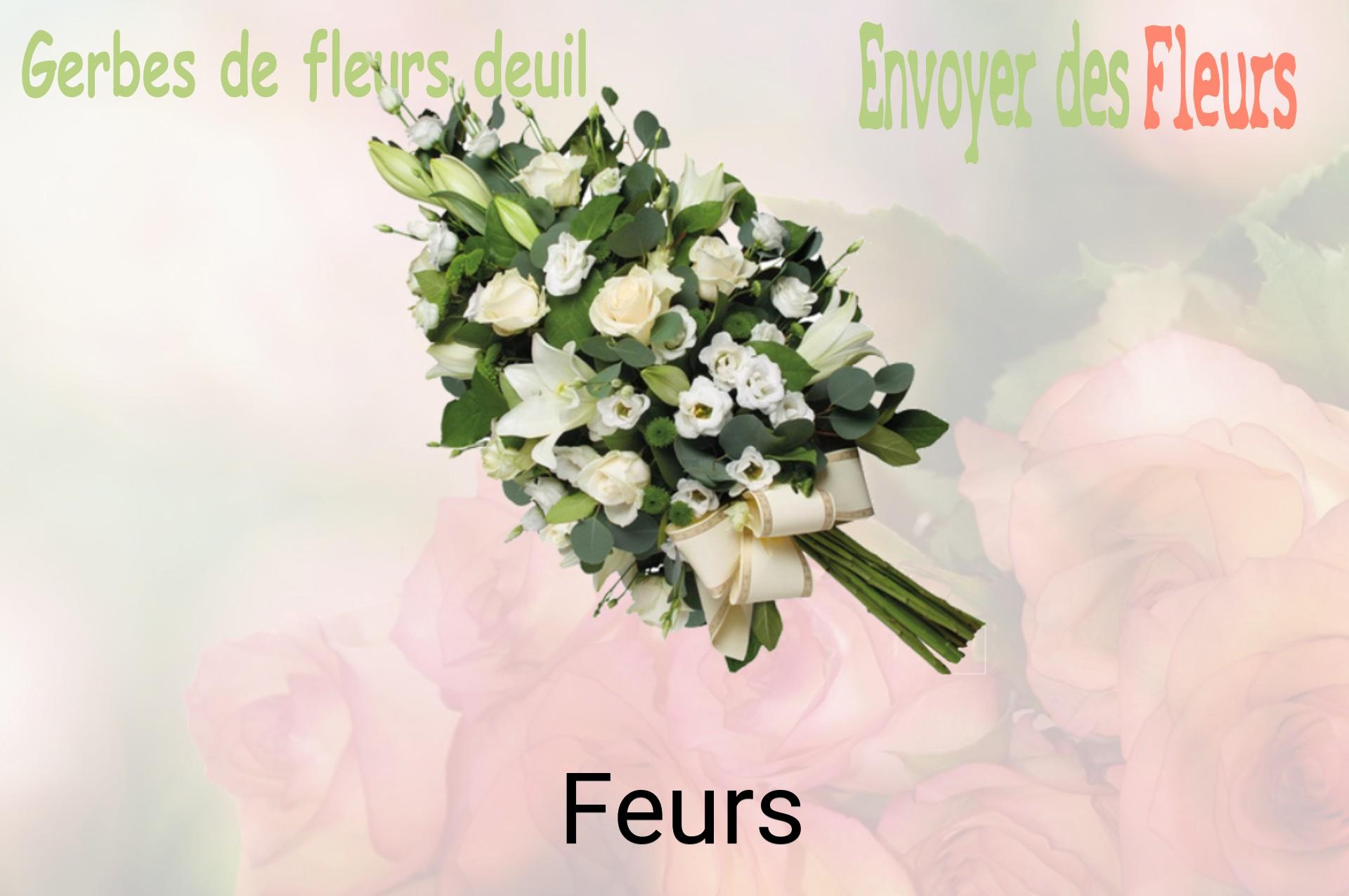 Gerbe de fleurs de deuil livrée à Feurs